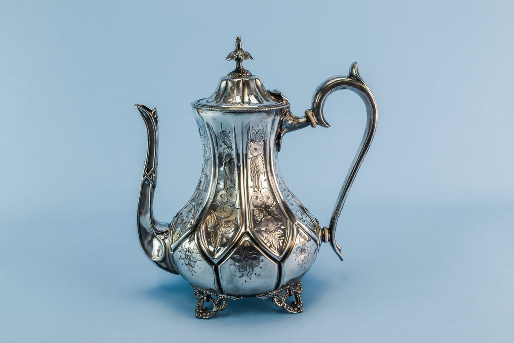 Silver plated coffee pot