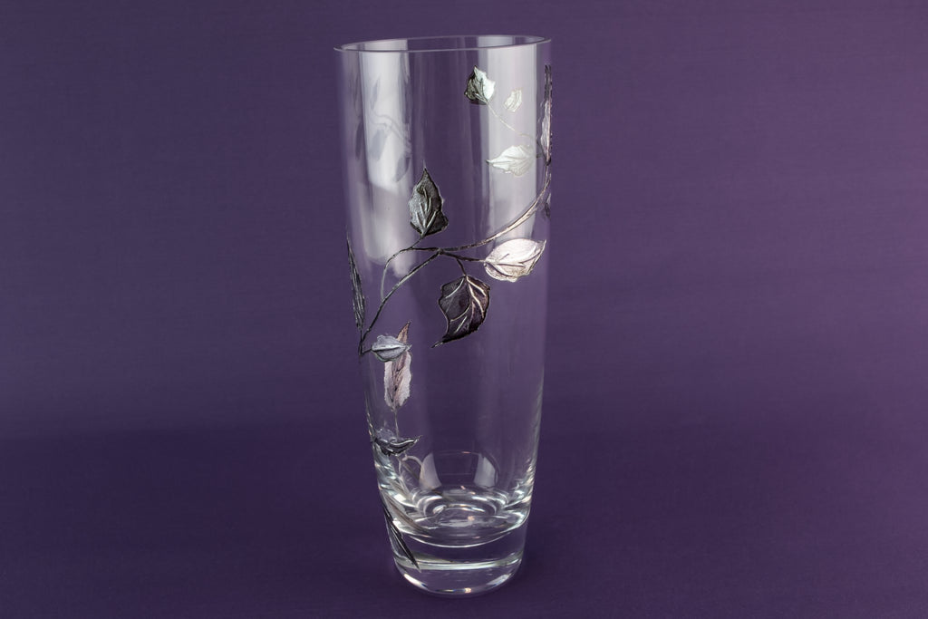 Tall glass vase