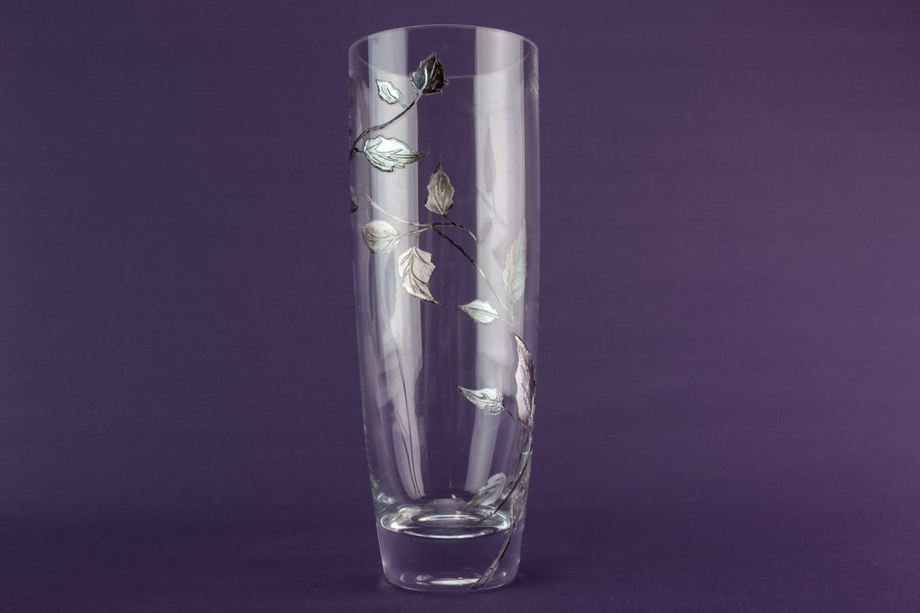 Tall glass vase