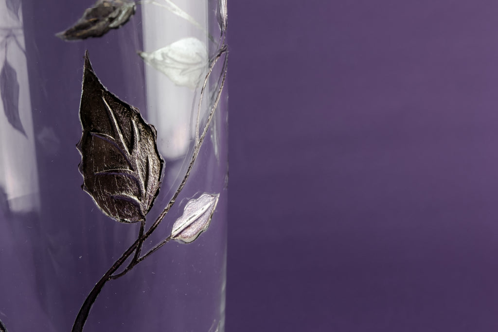 Tall glass vase