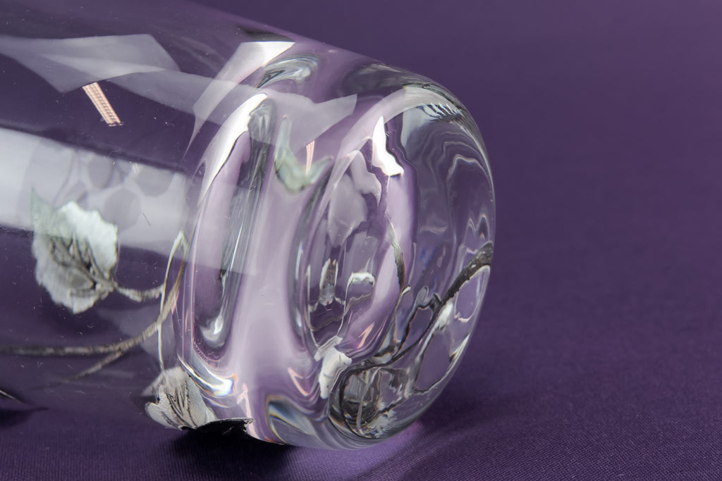 Tall glass vase