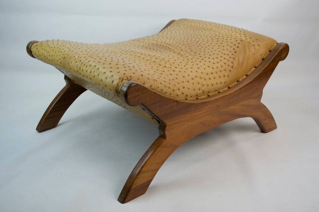 Ostrich leather stool