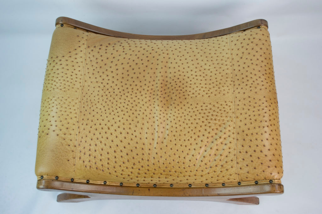 Ostrich leather stool