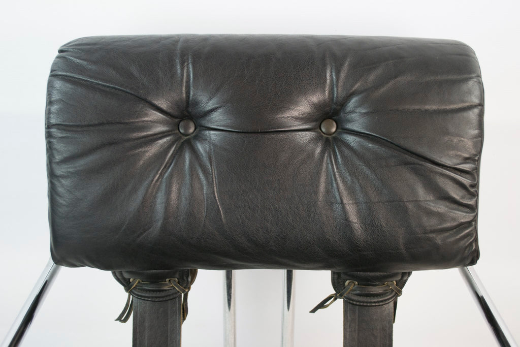 Modernist black armchair