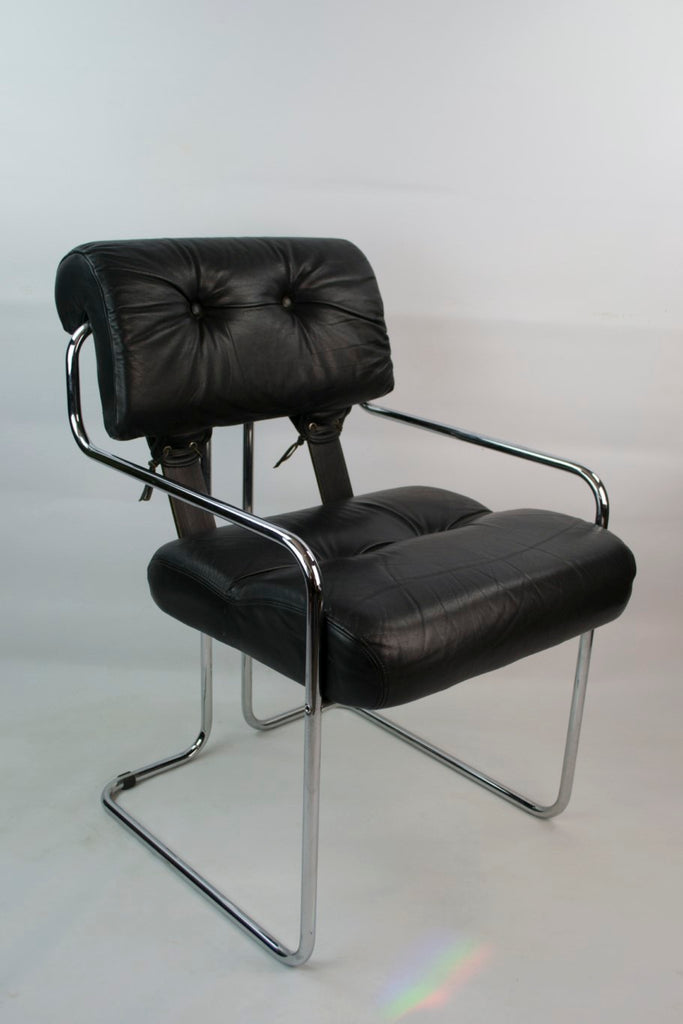 Modernist black armchair
