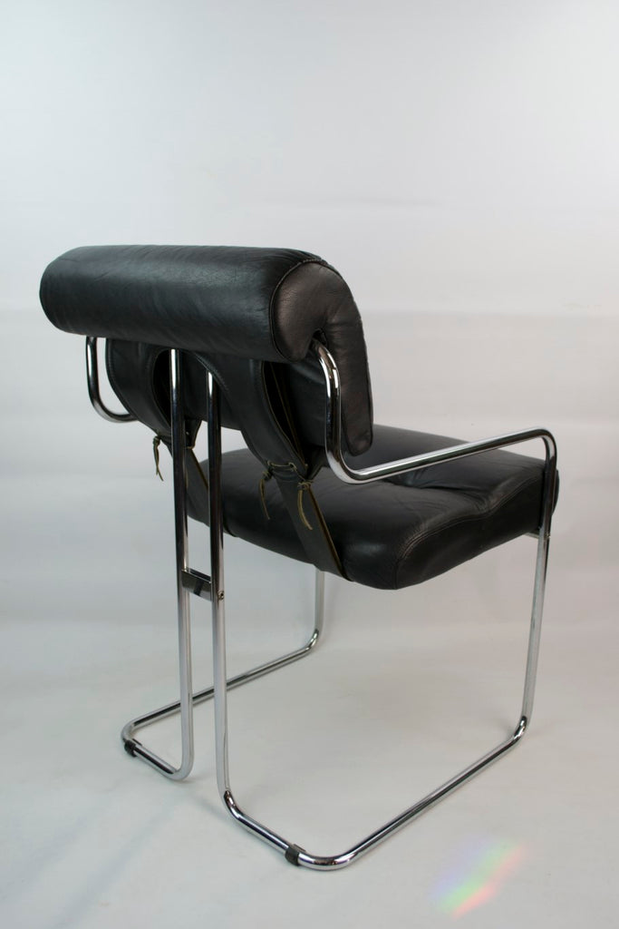 Modernist black armchair