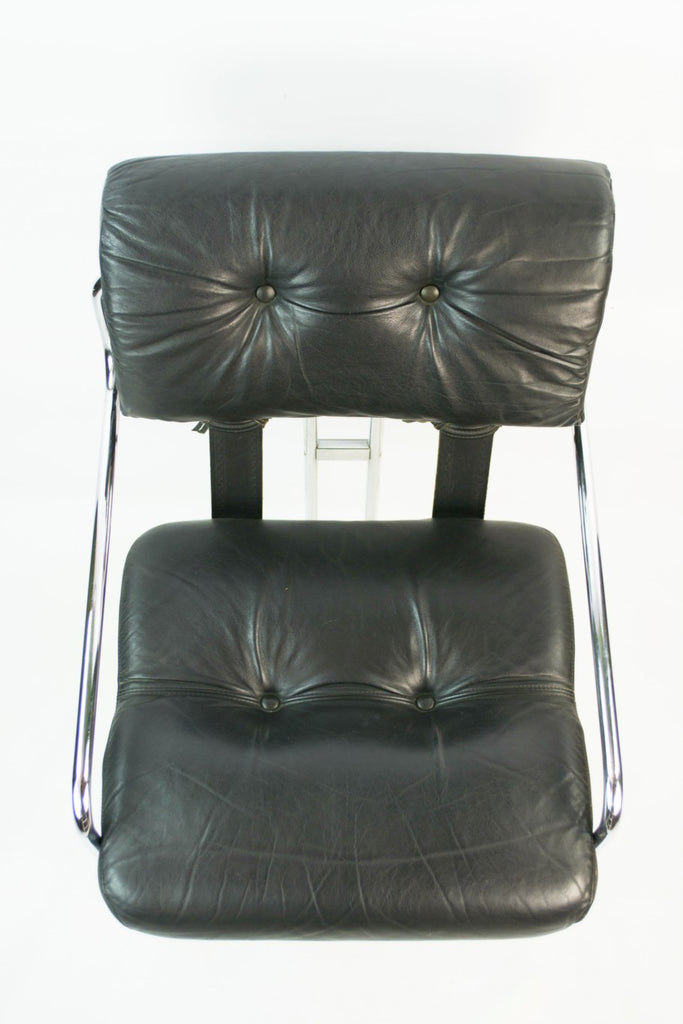 Modernist black armchair