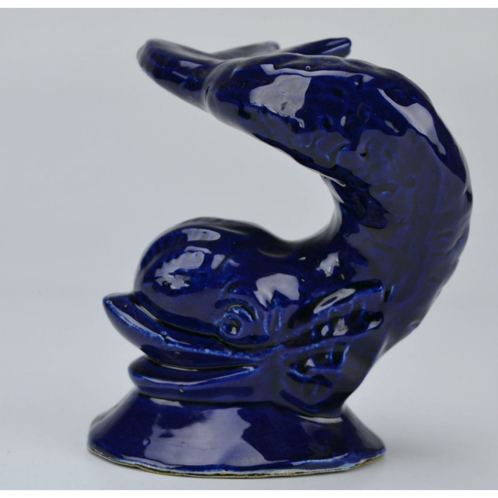 Blue dolphin sculpture
