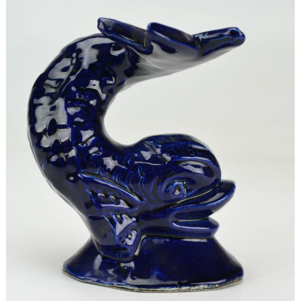 Blue dolphin sculpture