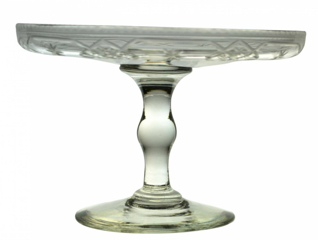 Cut glass cake stand