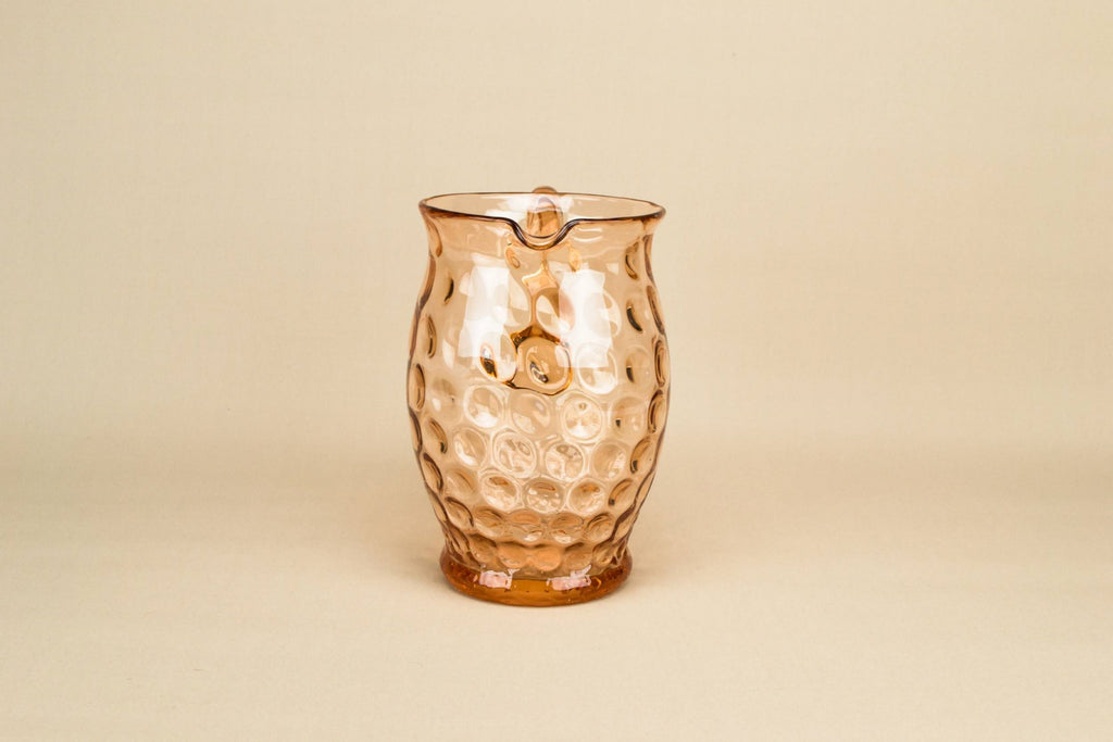 Pink blown glass jug
