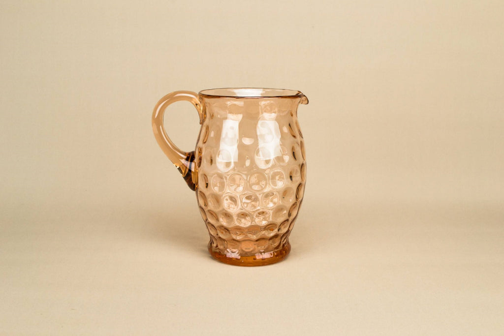 Pink blown glass jug