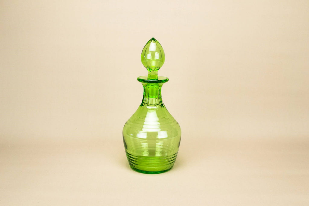 Green glass Stuart decanter