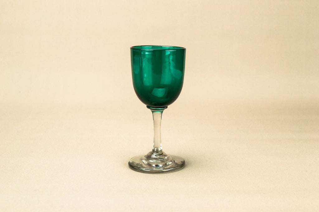 6 green dessert glasses