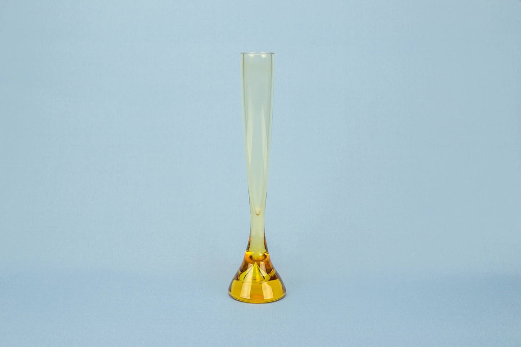 Whitefriars amber glass vase