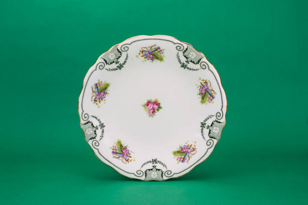 Green and pink cake plate