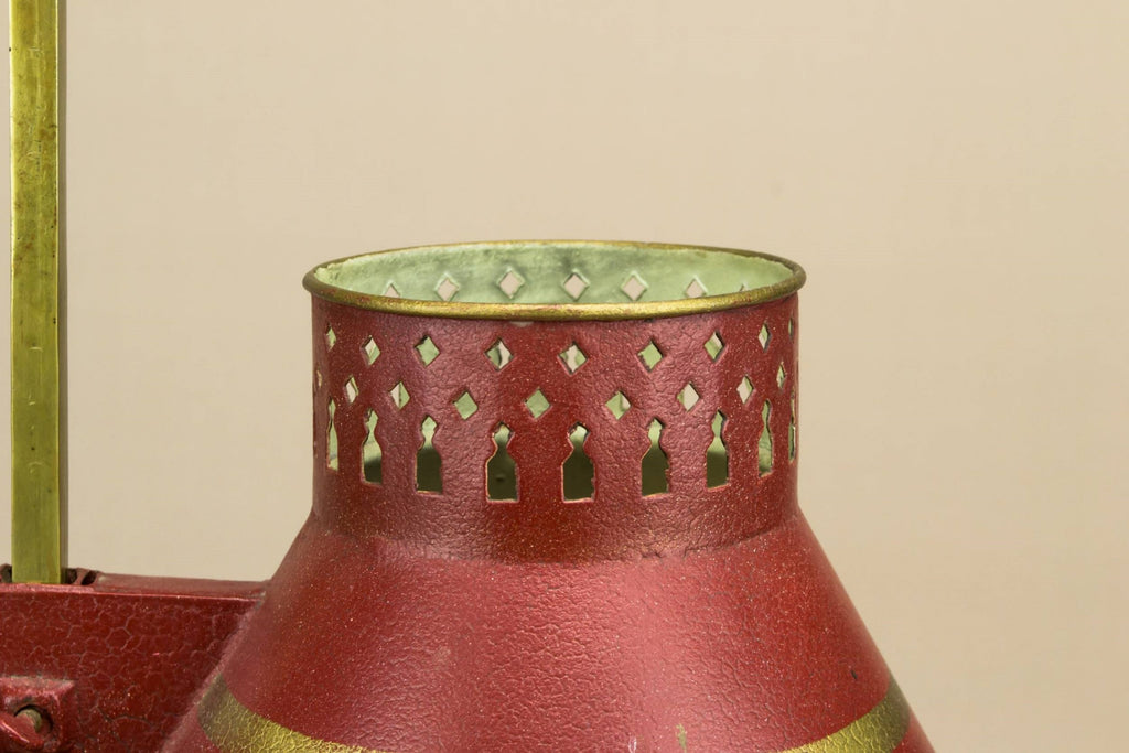 Red candelabra with shades