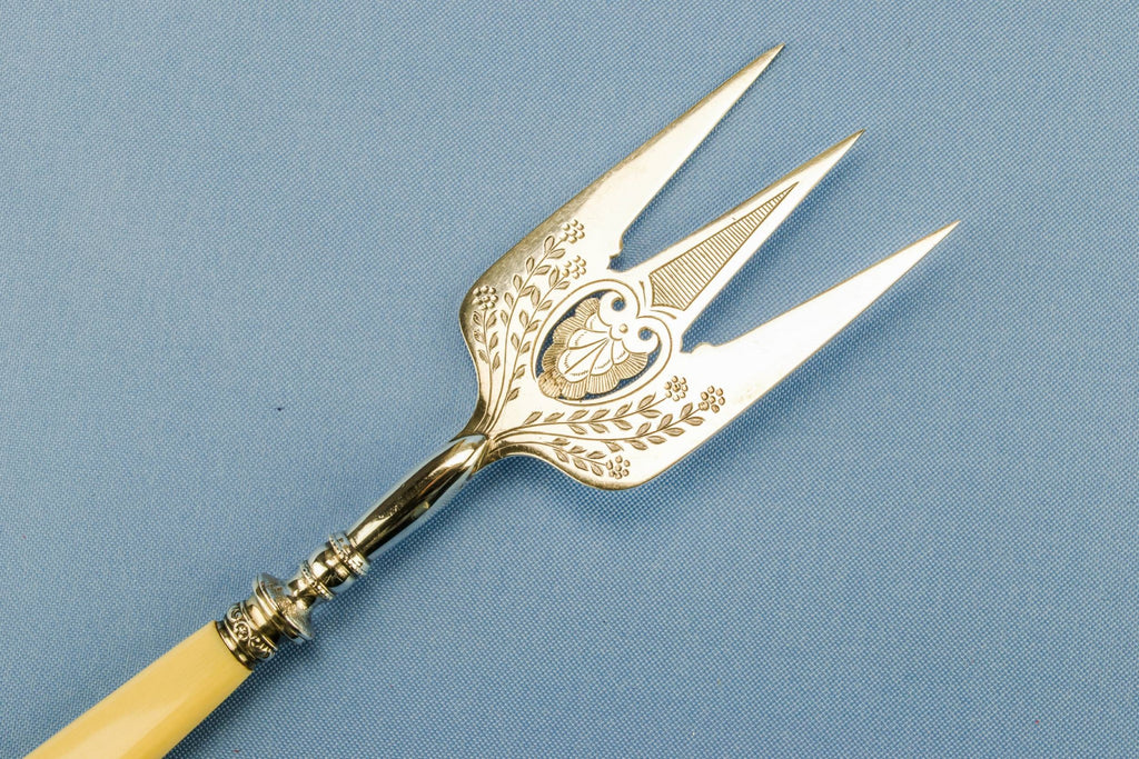 Silver plated bread fork
