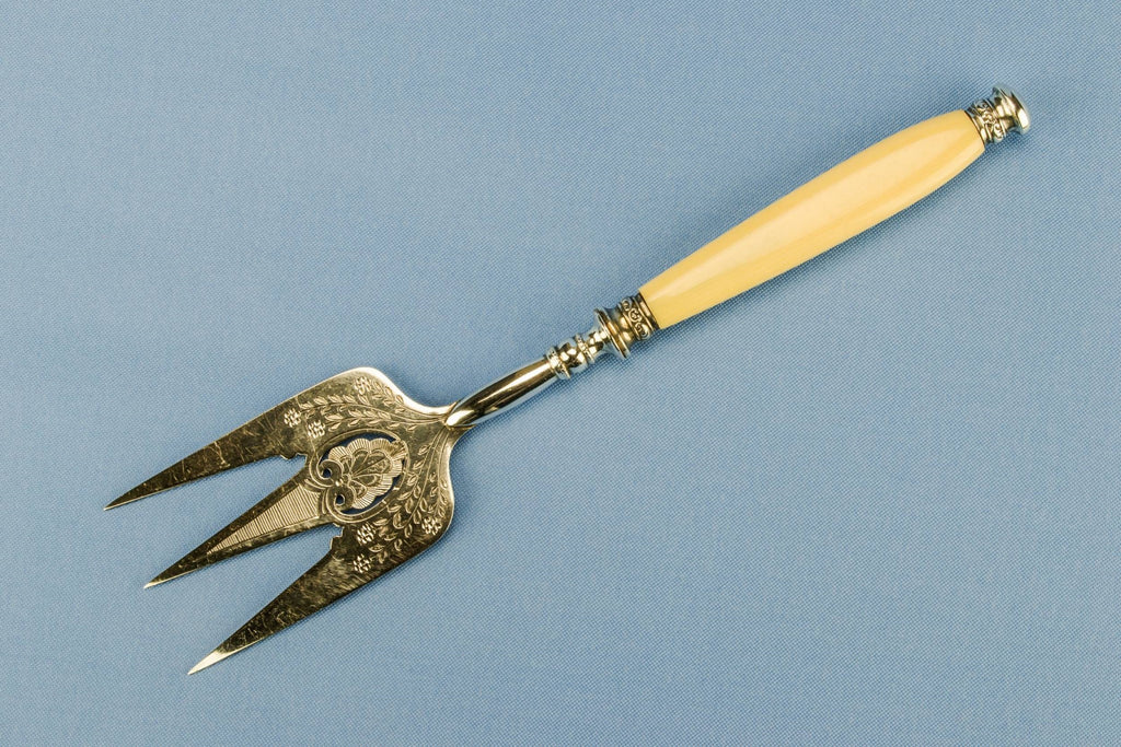 Silver plated bread fork