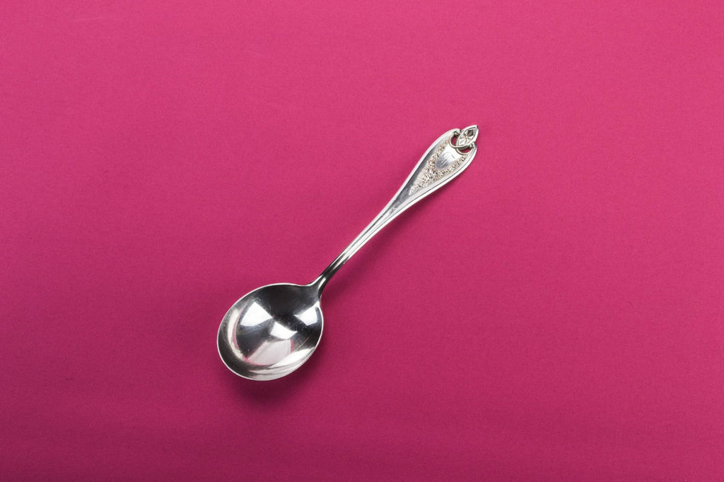 6 silver plated soup spoons