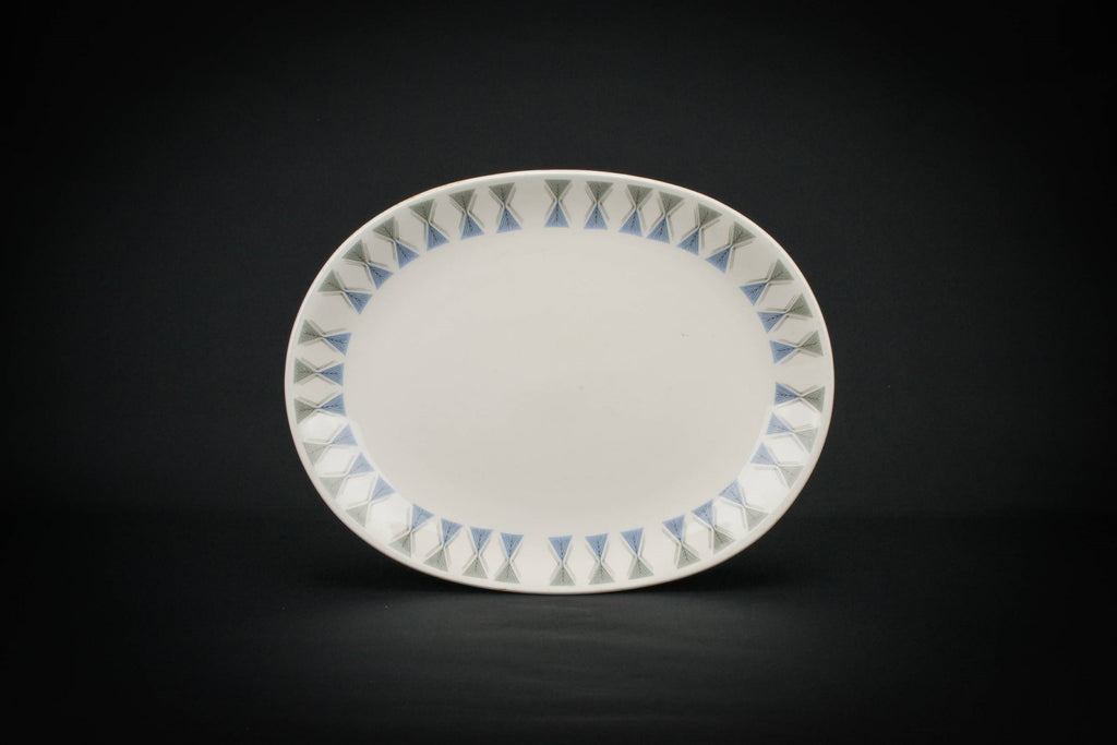Pale blue serving platter