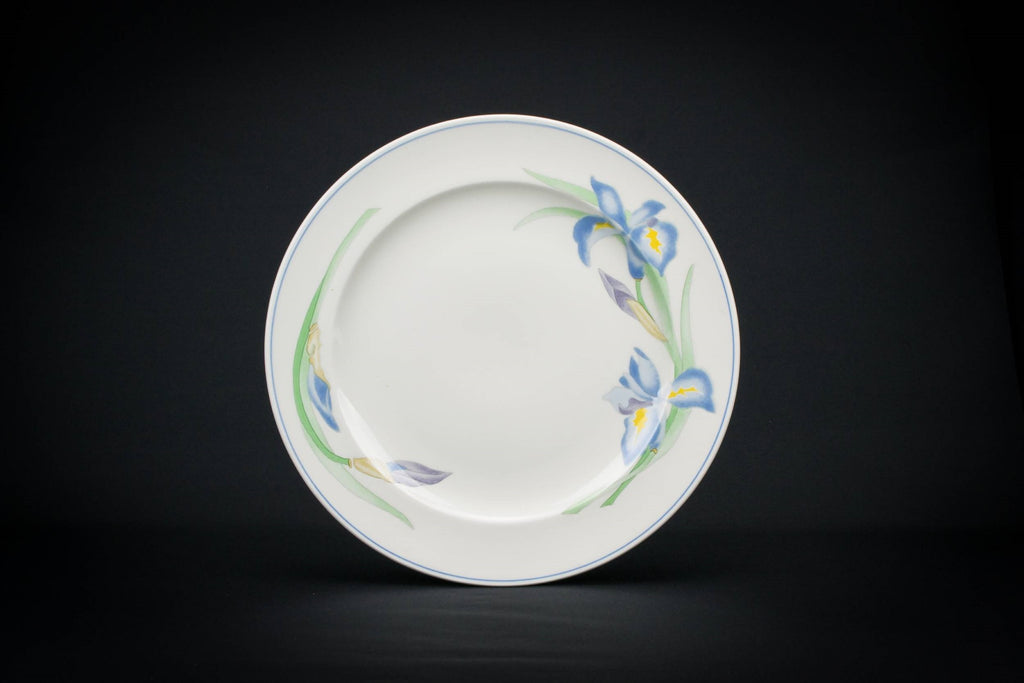 Blue iris serving platter