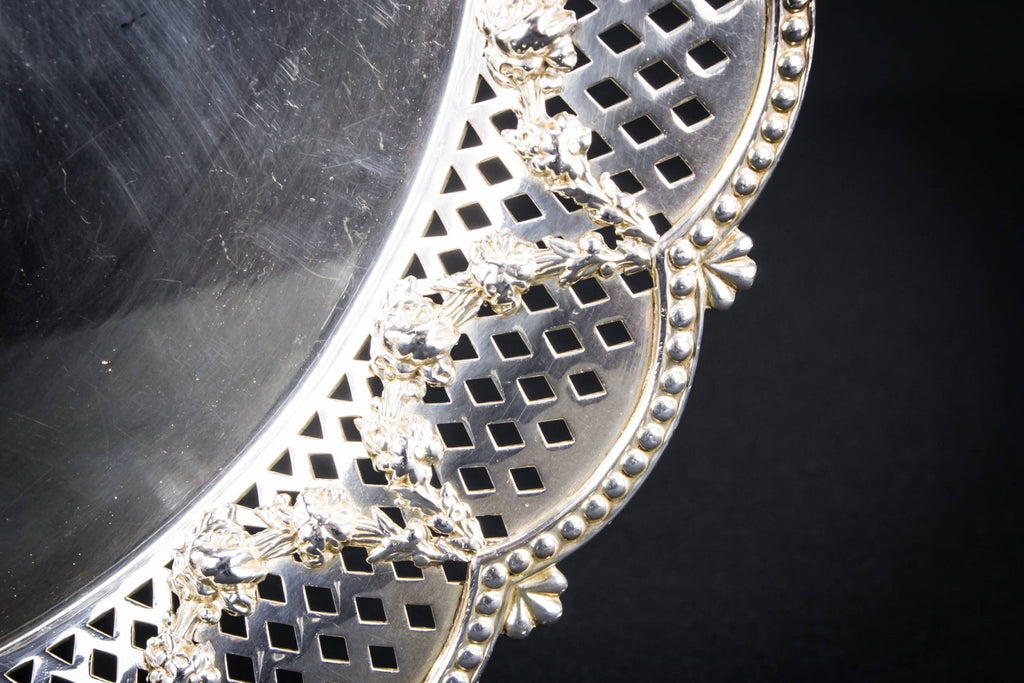 Silver plated round tray