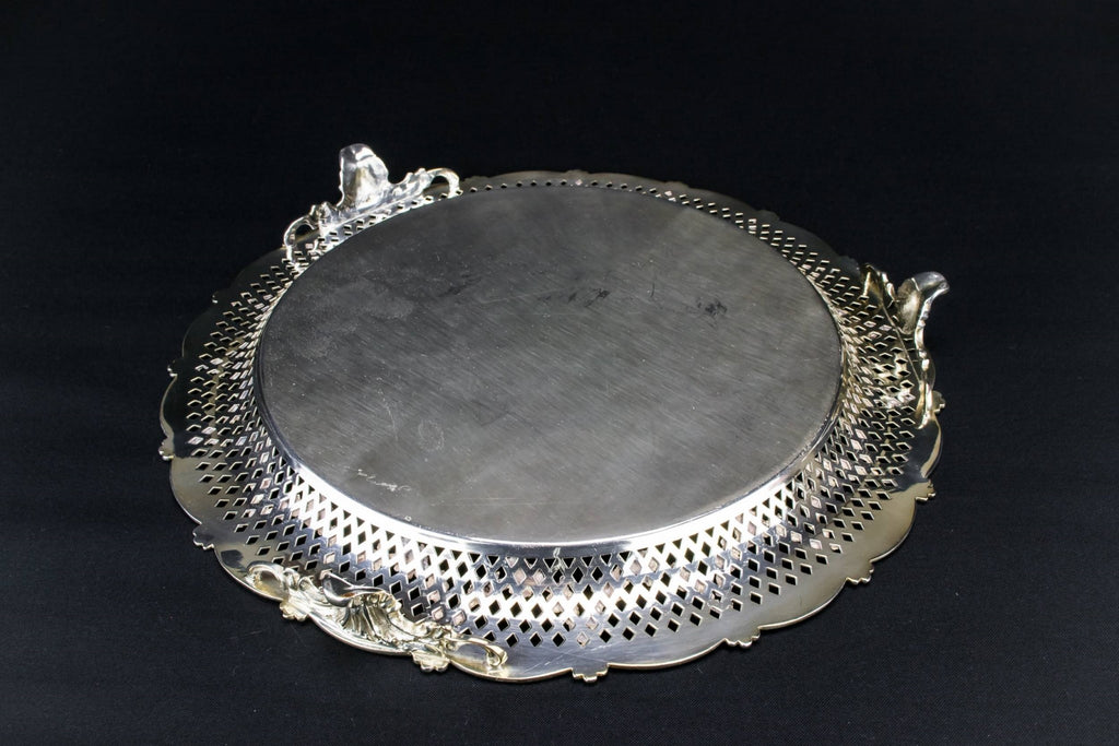 Silver plated round tray