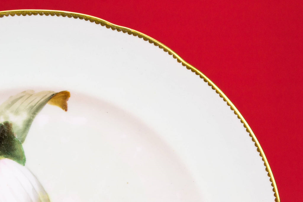 Painted orchid dinner plate