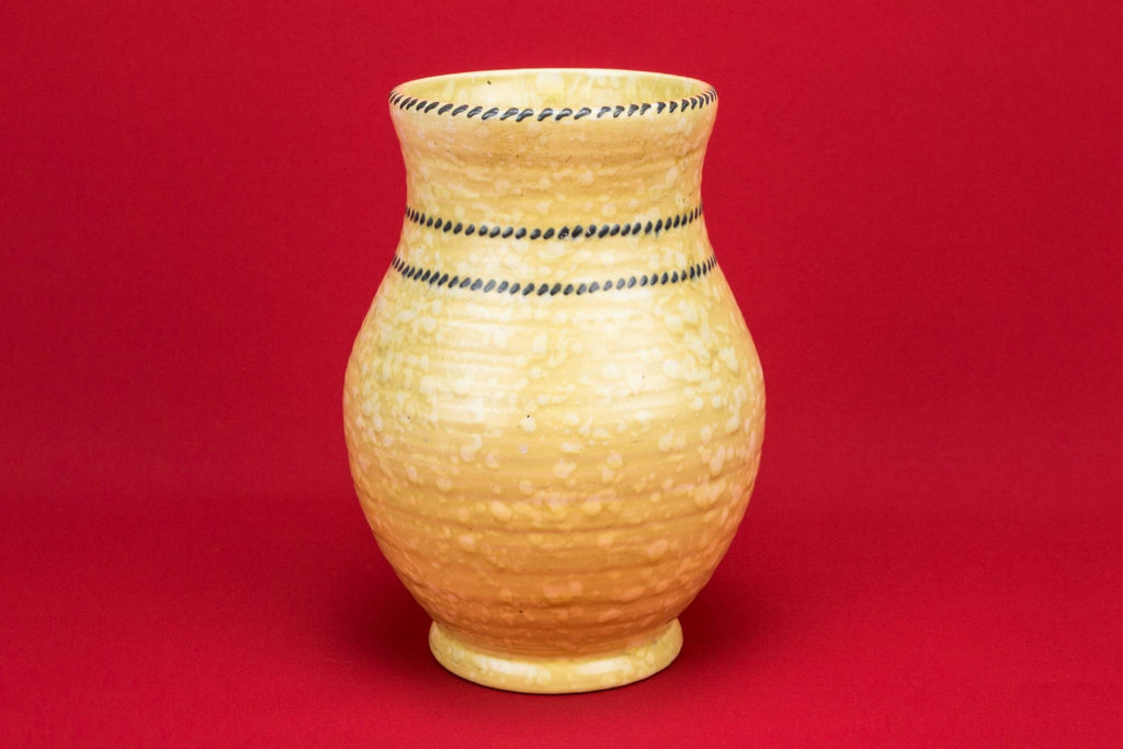 Art Deco large yellow vase