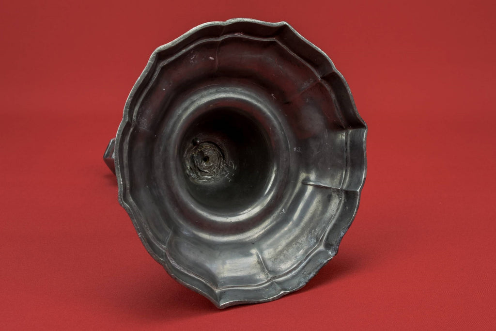Grey pewter candlestick