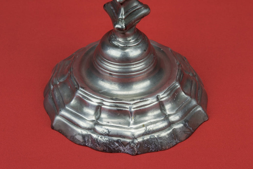 Grey pewter candlestick