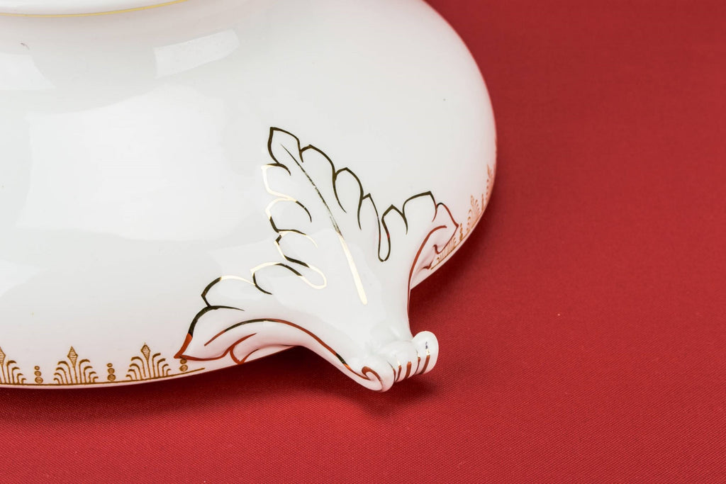 Gilded serving bowl