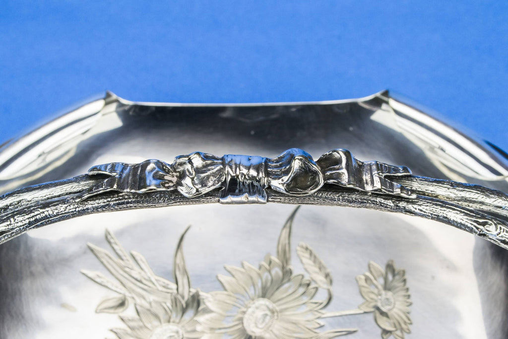 Silver plated serving bowl