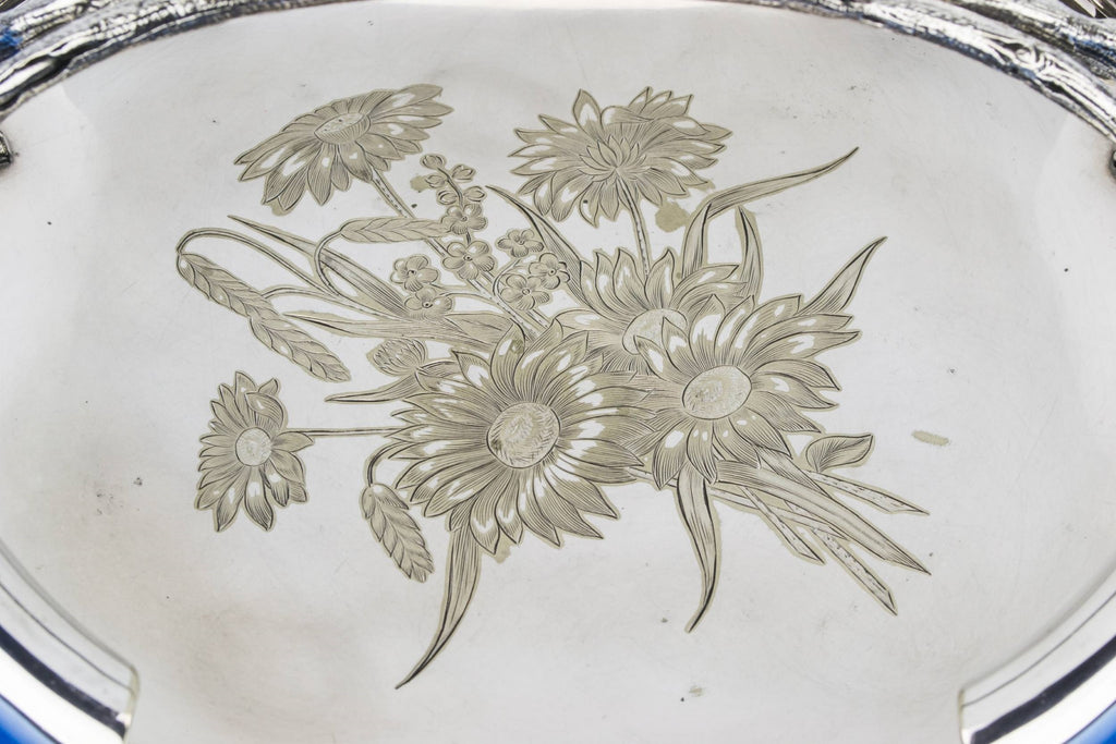 Silver plated serving bowl