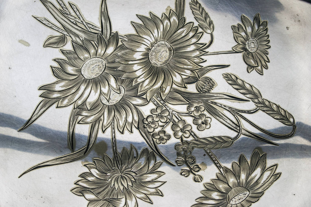 Silver plated serving bowl