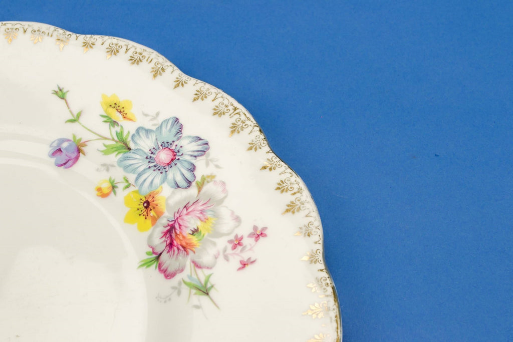 Floral cake plate