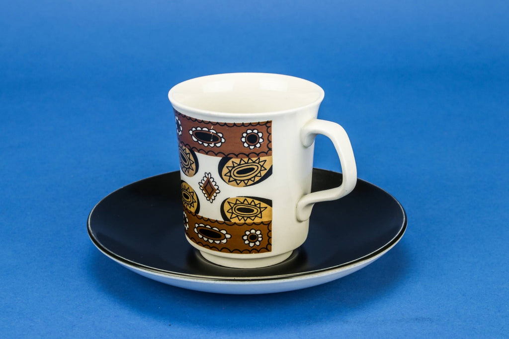 Brown coffee set for 6