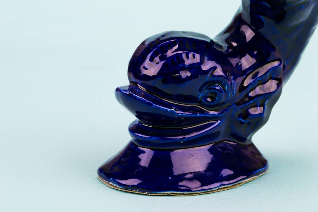 Blue dolphin sculpture