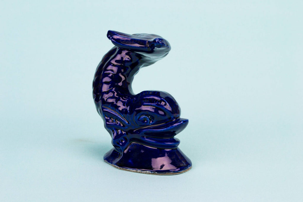 Blue dolphin sculpture