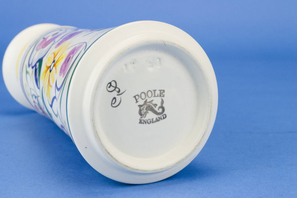Painted floral Poole vase