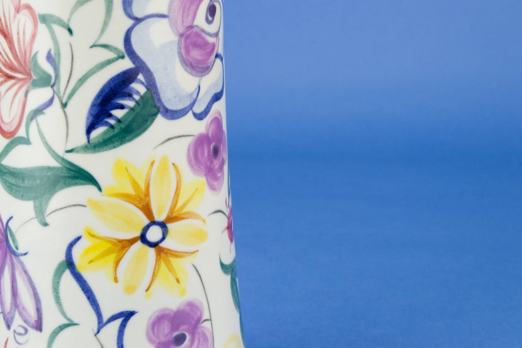 Painted floral Poole vase