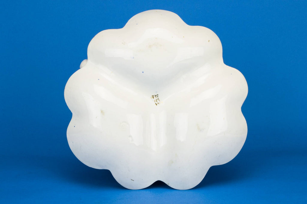 Flow blue serving bowl