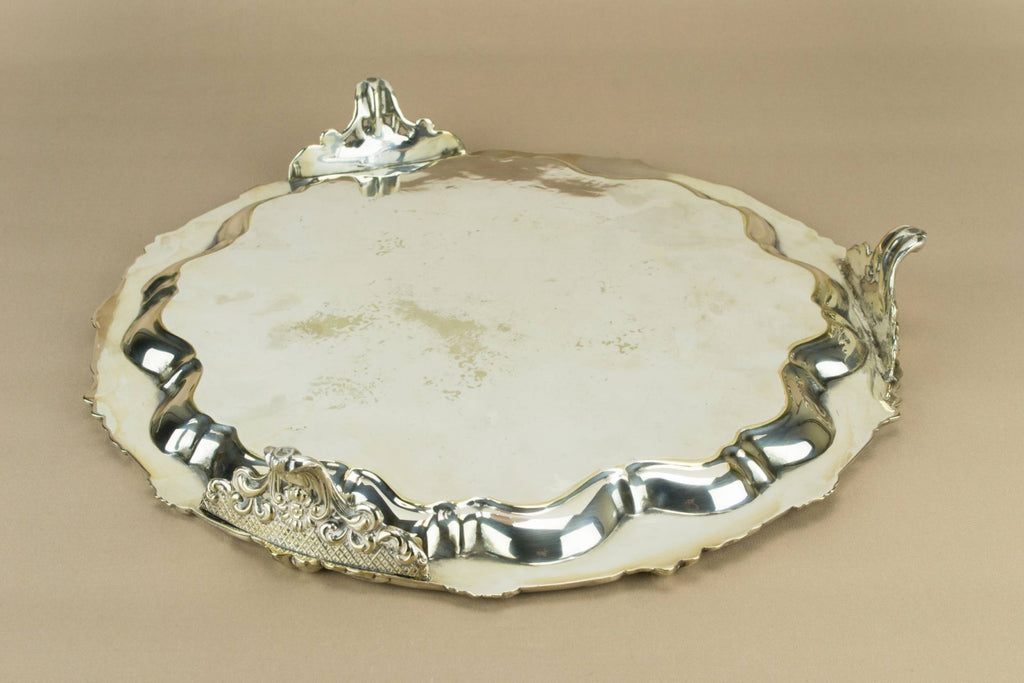 Silver plated serving tray