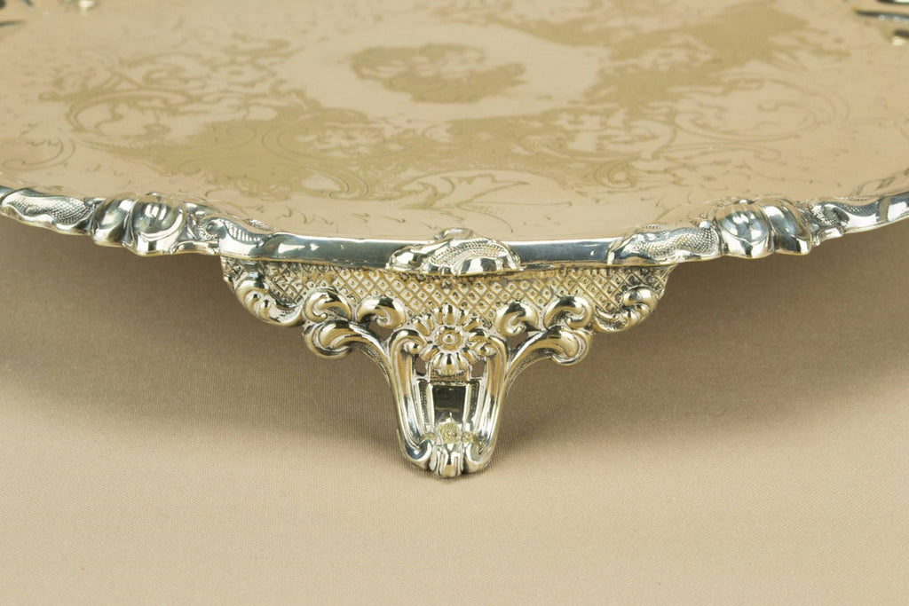 Silver plated serving tray