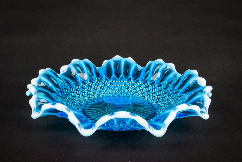 Pearline blue glass bowl