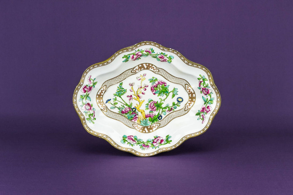 Painted serving bowl