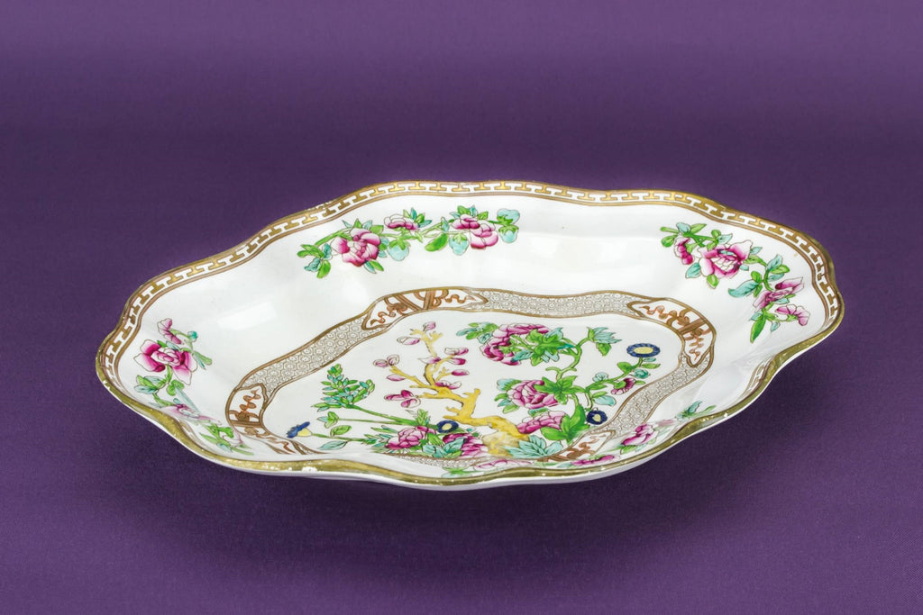 Painted serving bowl