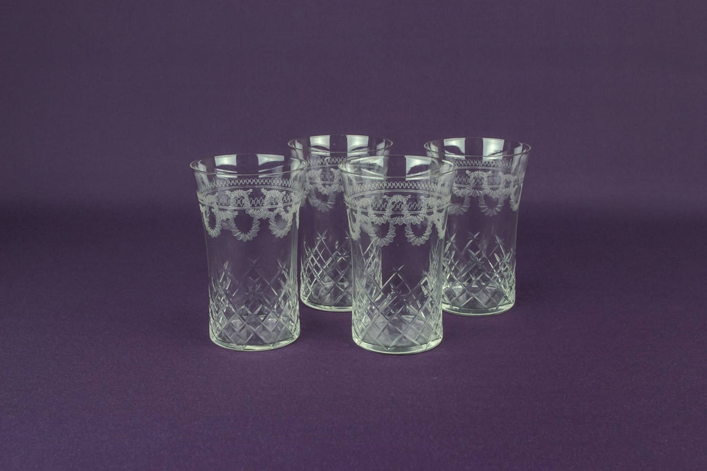 4 Pall Mall glass tumblers