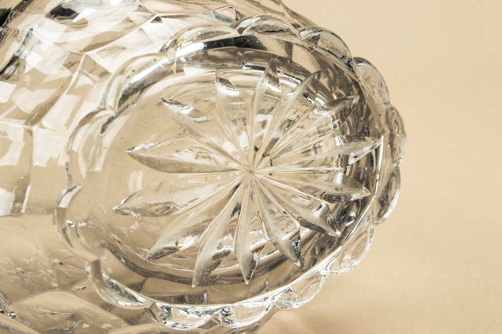 Helmet shaped glass jug